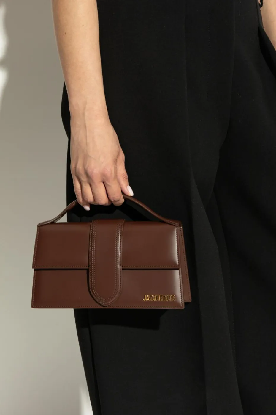 Jacquemus BRĄZOWY Torba do ręki `Bambino Large`