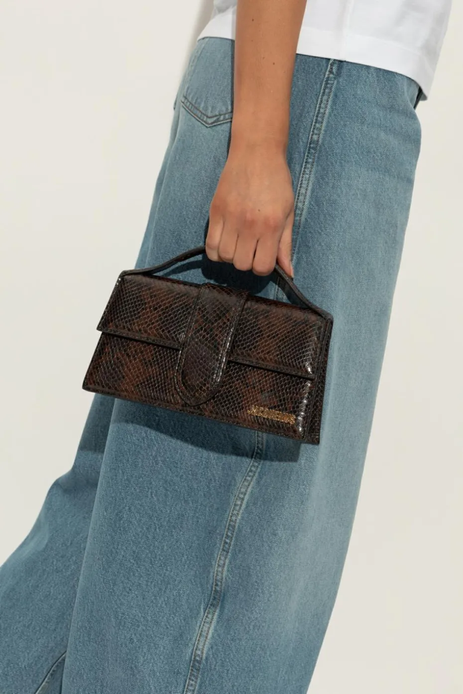 Jacquemus BRĄZOWY Torba do ręki `Le Grand Bambino`