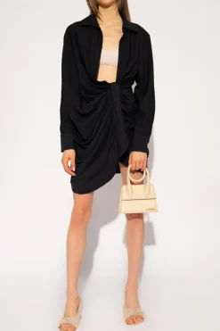 Jacquemus CZARNY Asymetryczna sukienka