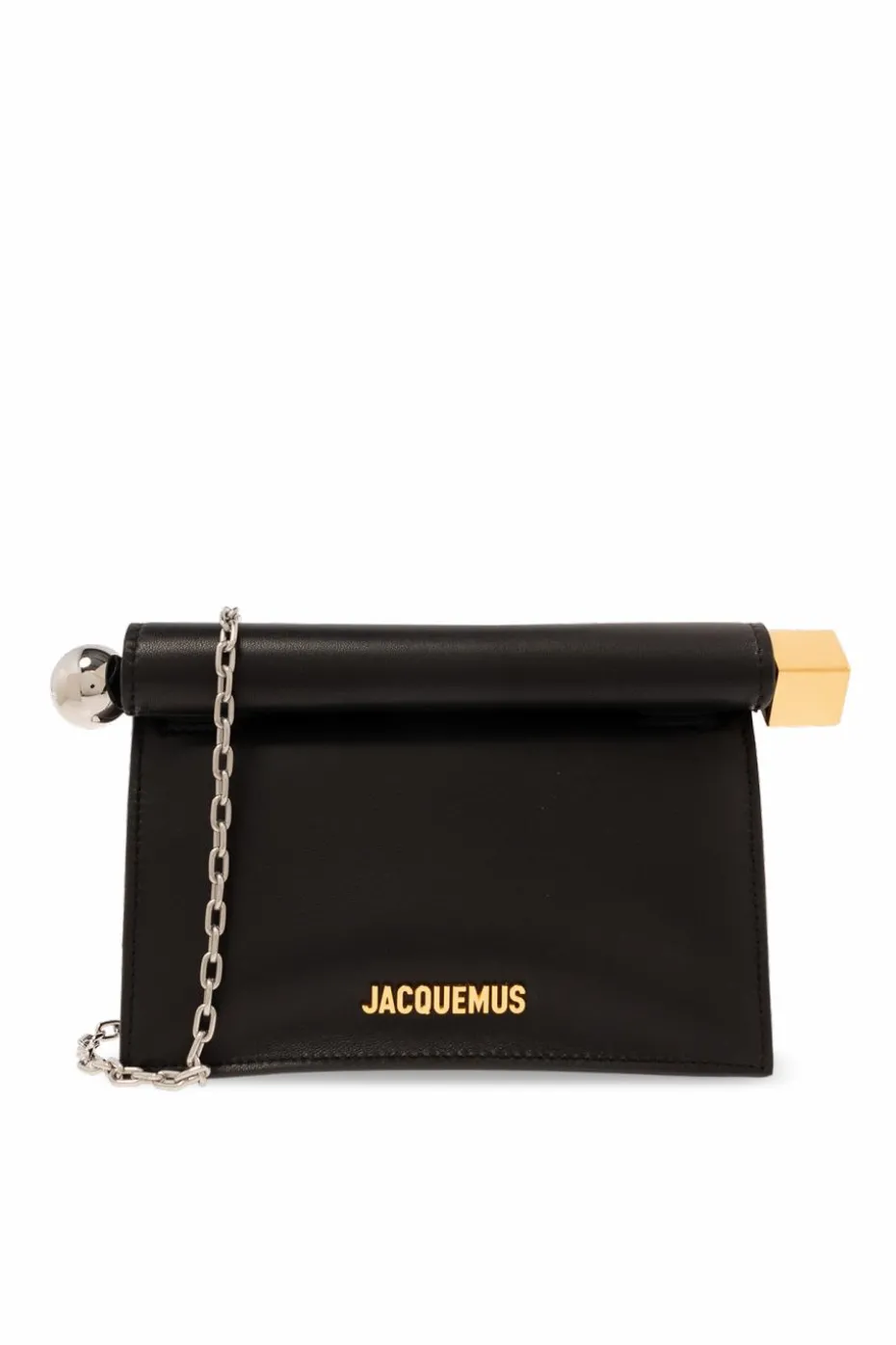 Jacquemus CZARNY Skórzana torba na ramię ‘La Petite Pochette Rond Carre’