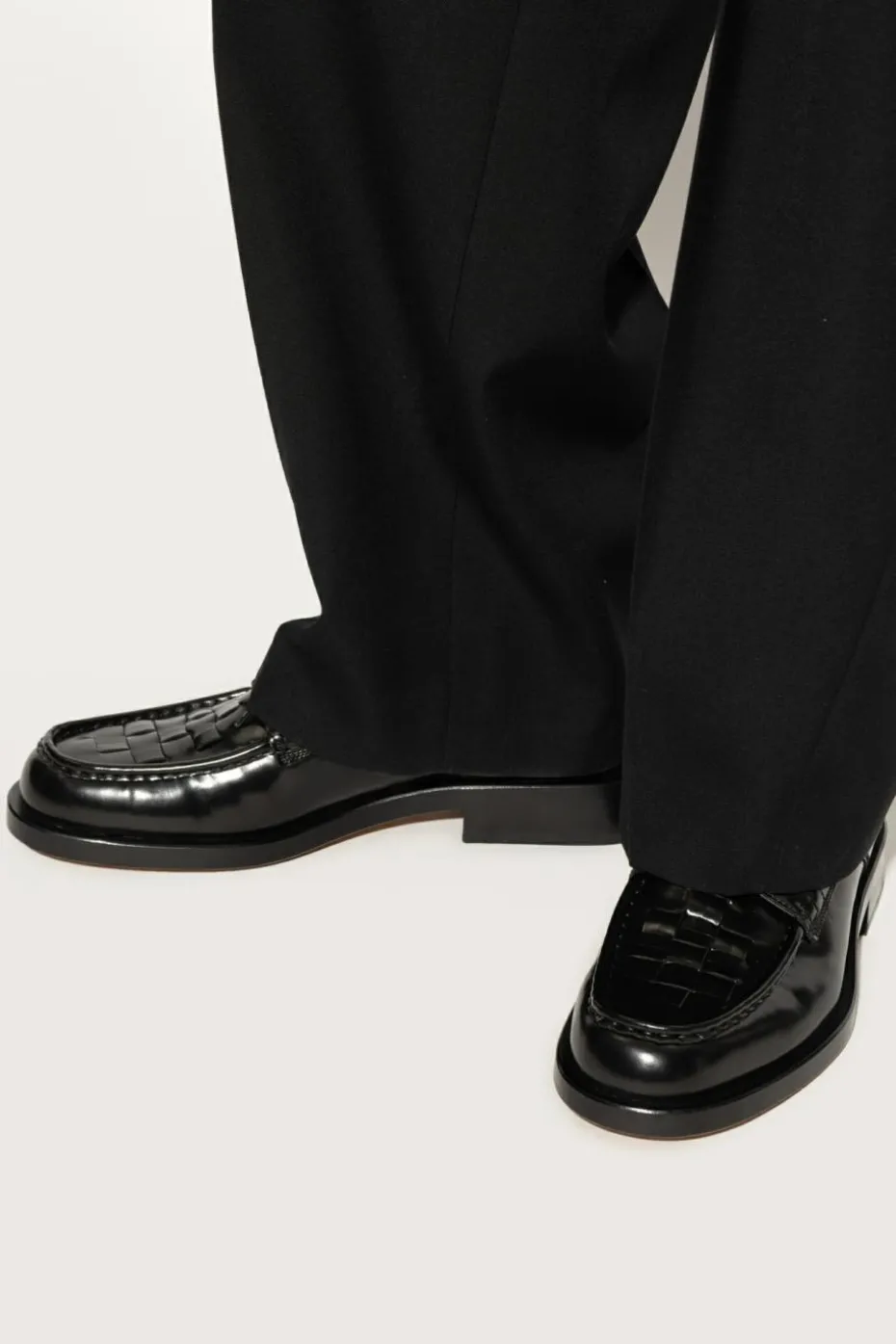 Jacquemus CZARNY Skórzane buty `Les Derbies Tresses`