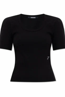 Jacquemus CZARNY Top z poduszkami na ramionach