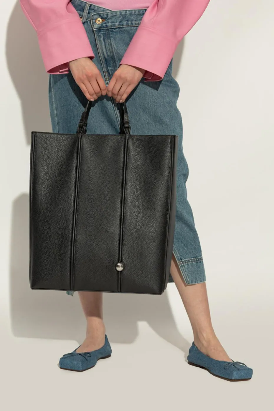 Jacquemus CZARNY Torba `Le Cabs Marino` typu `shopper`