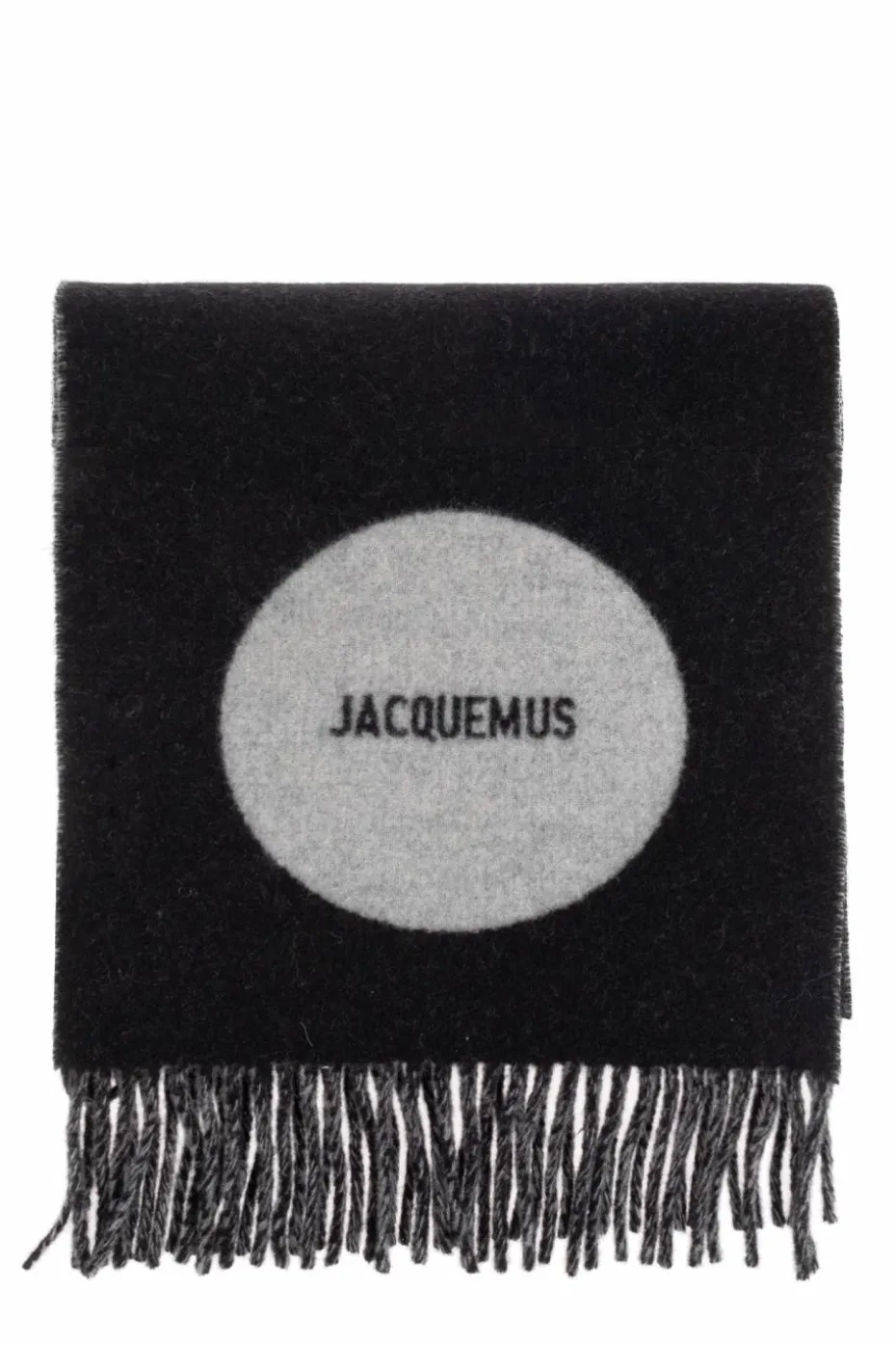 Jacquemus CZARNY Wełniany szal z logo
