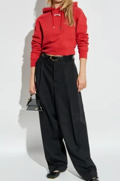 Jacquemus CZERWONY Bluza z logo