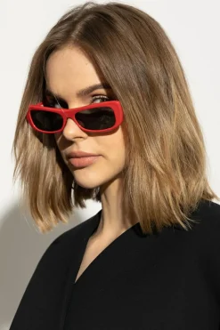 Jacquemus CZERWONY Okulary przeciwsłoneczne