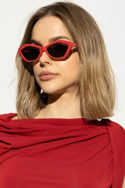 Jacquemus CZERWONY Okulary przeciwsłoneczne