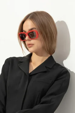 Jacquemus CZERWONY Okulary przeciwsłoneczne