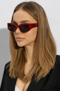 Jacquemus CZERWONY Okulary przeciwsłoneczne