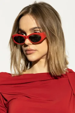 Jacquemus CZERWONY Okulary przeciwsłoneczne