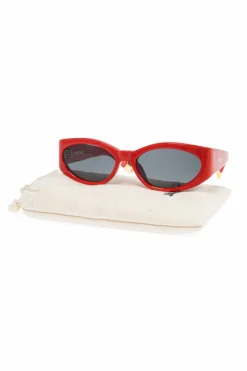 Jacquemus CZERWONY Okulary przeciwsłoneczne