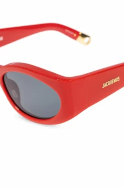 Jacquemus CZERWONY Okulary przeciwsłoneczne