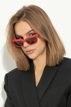 Jacquemus CZERWONY Okulary przeciwsłoneczne