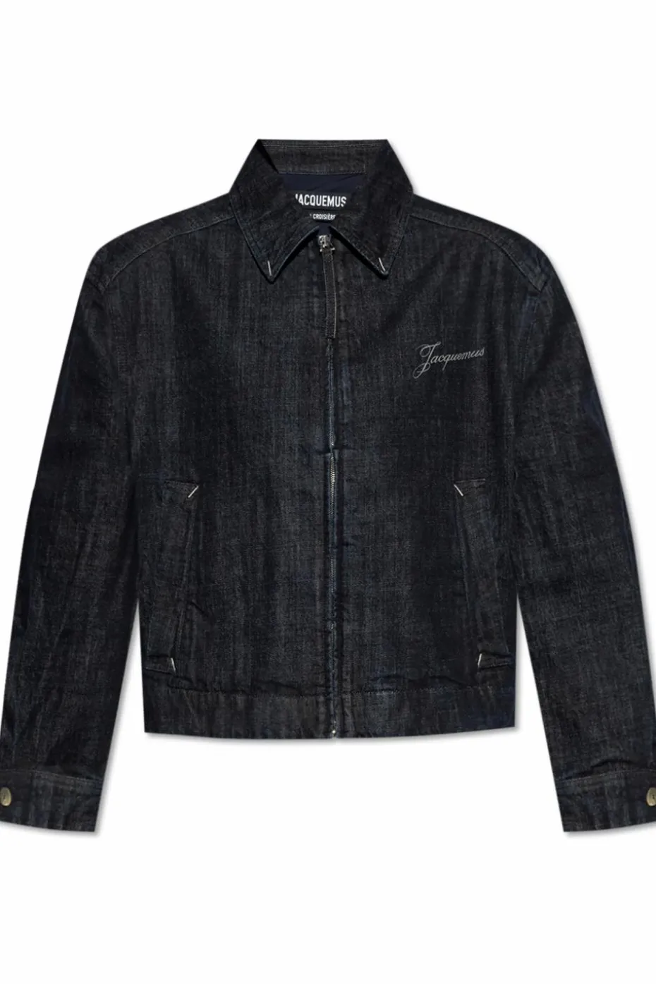 Jacquemus GRANATOWY Jeansowa kurtka `Veste`