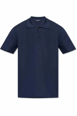 Jacquemus GRANATOWY Polo `Maille