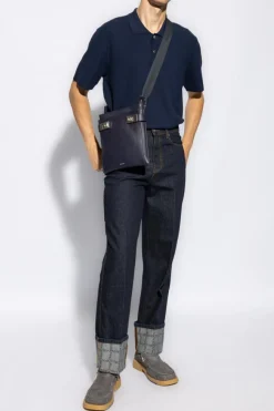Jacquemus GRANATOWY Polo `Maille
