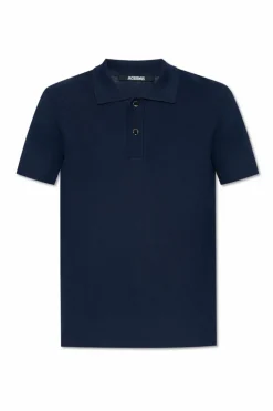 Jacquemus GRANATOWY Polo `Maille`