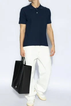 Jacquemus GRANATOWY Polo `Maille`