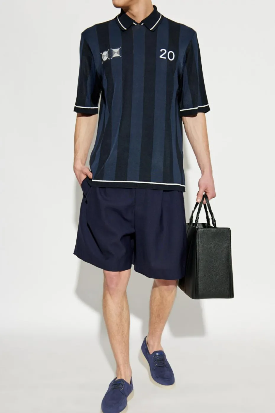 Jacquemus GRANATOWY Polo ze wzorem