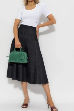 Jacquemus GRANATOWY Spódnica jeansowa