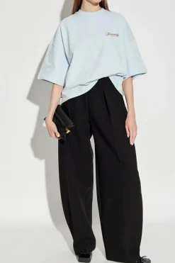 Jacquemus jasnoniebieski T-shirt z logo