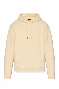 Jacquemus kremowy Bluza z logo ‘Brode’