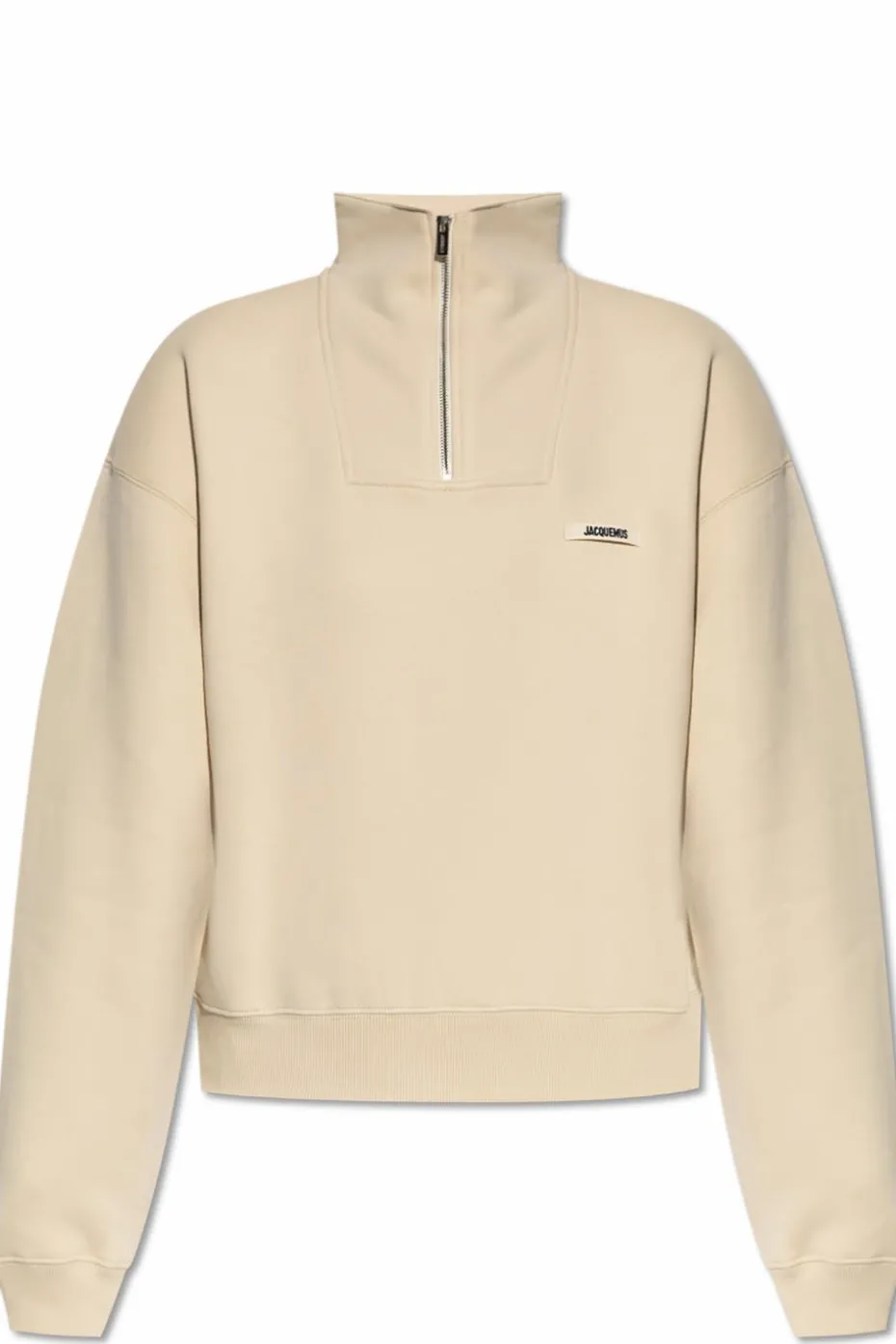 Jacquemus kremowy Bluza ze stójką