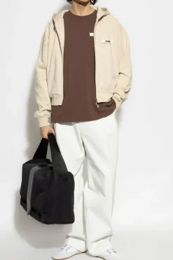 Jacquemus kremowy Bluza z kapturem