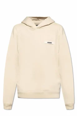Jacquemus kremowy Bluza z logo
