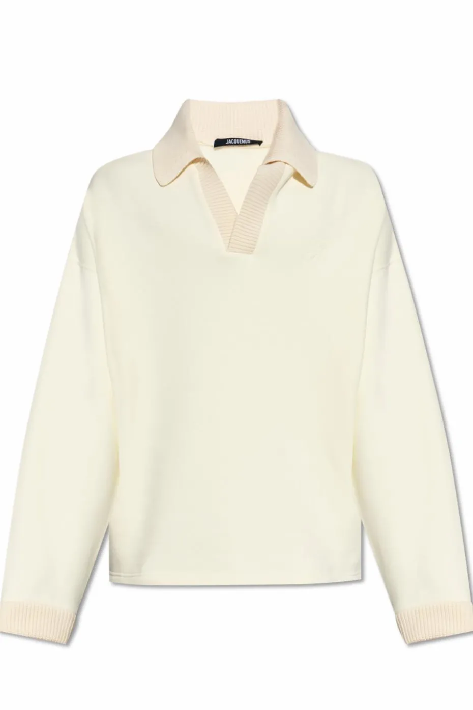 Jacquemus kremowy Bluza z kołnierzem