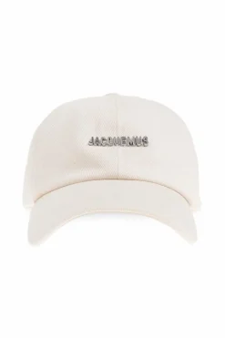 Jacquemus kremowy Czapka z daszkiem
