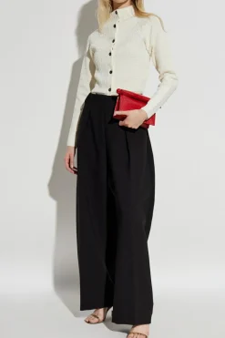 Jacquemus kremowy Kardigan ze stójką