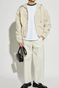 Jacquemus kremowy Kurtka z kapturem ‘Bateau’