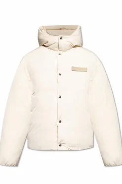 Jacquemus kremowy Kurtka z logo