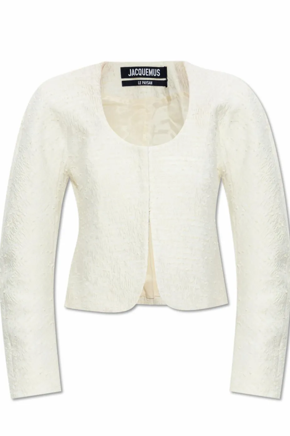 Jacquemus kremowy Marynarka ze wzorem