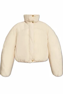 Jacquemus kremowy Ocieplana kurtka ‘Caraco’