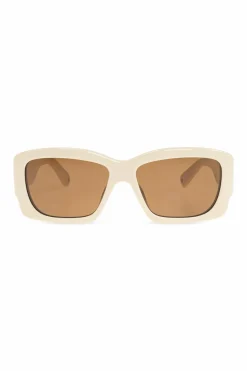 Jacquemus kremowy Okulary przeciwsłoneczne