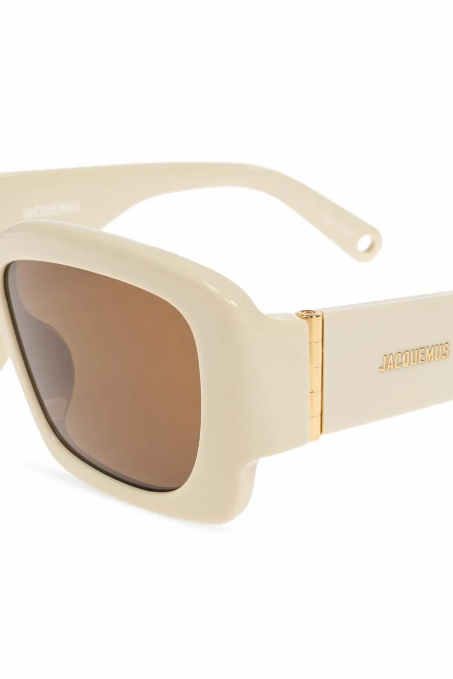 Jacquemus kremowy Okulary przeciwsłoneczne