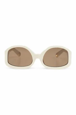 Jacquemus kremowy Okulary przeciwsłoneczne