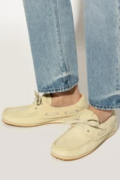 Jacquemus kremowy Skórzane buty `Les Batto`