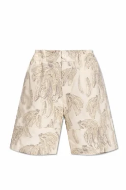 Jacquemus kremowy Szorty ze wzorem
