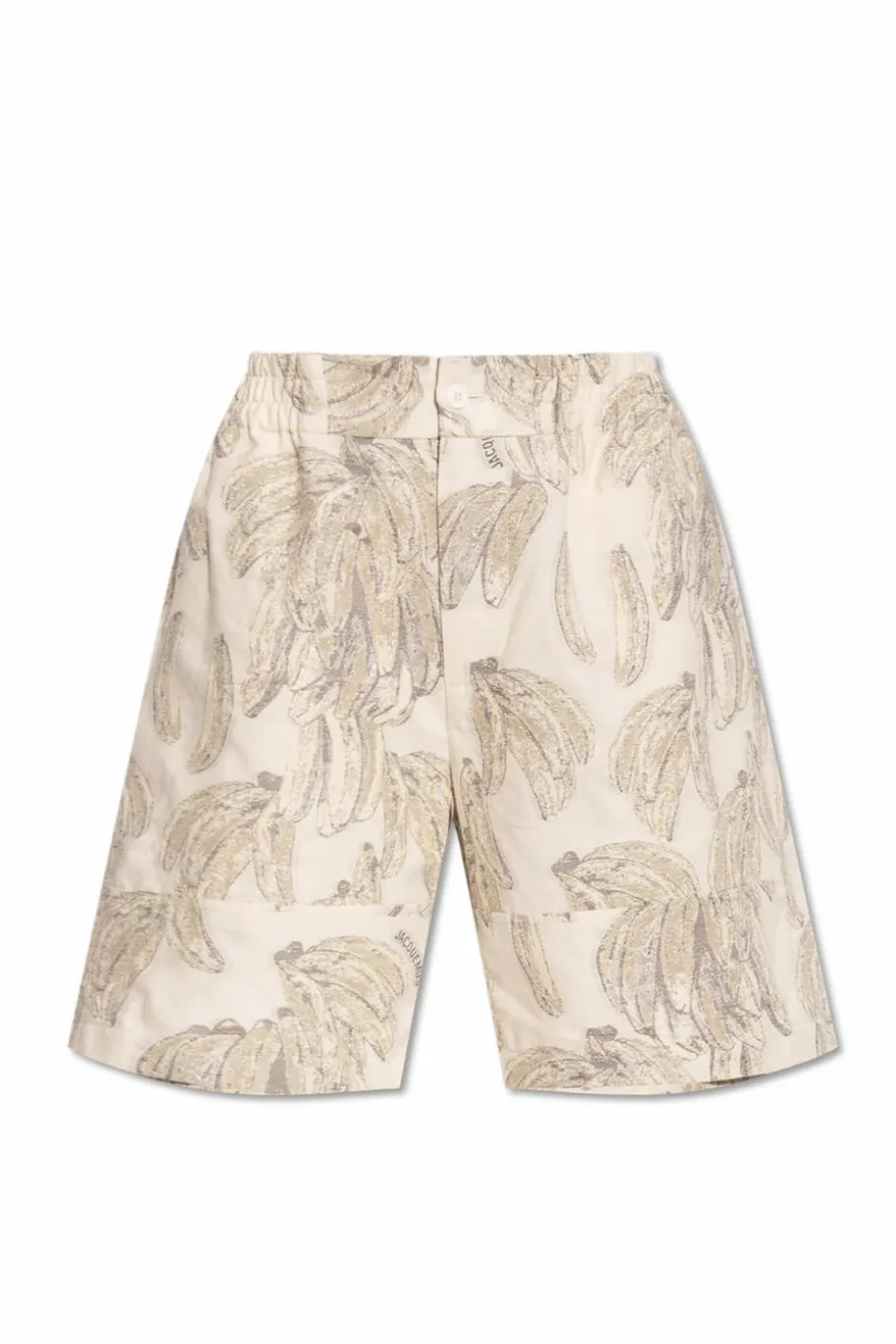 Jacquemus kremowy Szorty ze wzorem