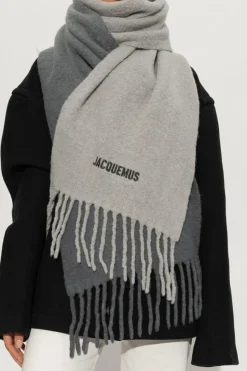Jacquemus SZARY Wełniany szal