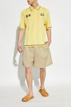 Jacquemus ŻÓŁTY Polo ze wzorem