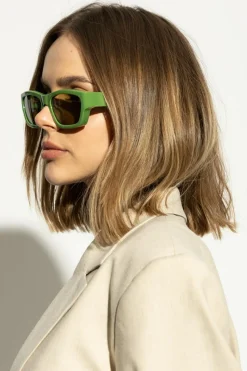 Jacquemus ZIELONY Okulary przeciwsłoneczne