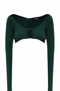 Jacquemus ZIELONY Top z logo