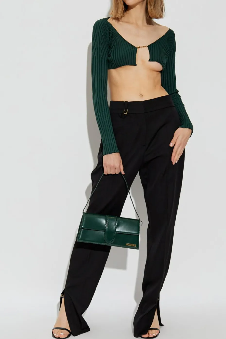 Jacquemus ZIELONY Top z logo