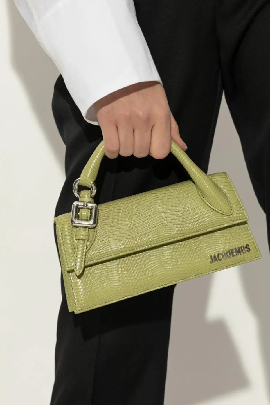 Jacquemus ZIELONY Torba do ręki ``Le Chiquito Long Boucle`