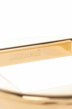 Jacquemus ZŁOTY Mosiężna bransoleta ‘Rond’