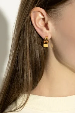 Jacquemus ZŁOTY Mosiężne kolczyki `Nodo`